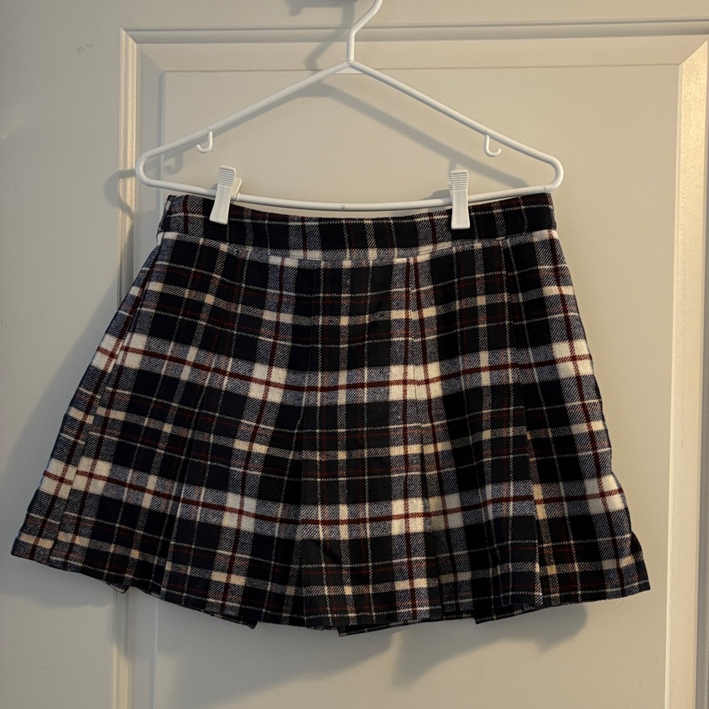 H&M Plaid dark Blue and White Women's Skirt, Sz 10